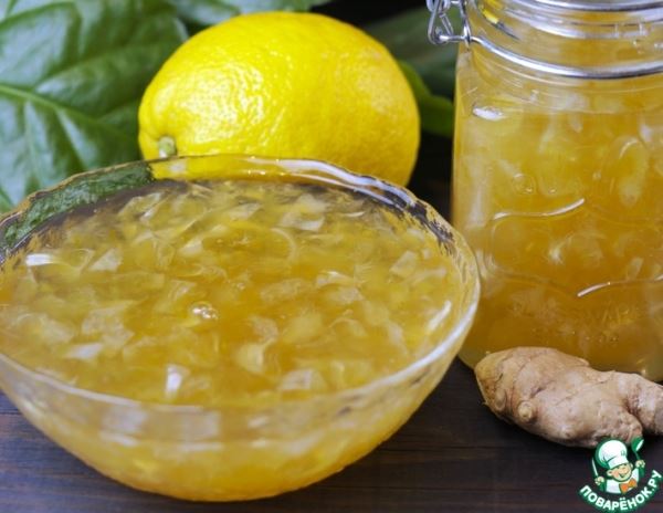 Лимонное варенье с имбирём за 3 минуты